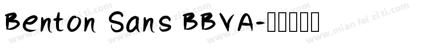 Benton Sans BBVA字体转换